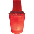 12 Oz. Light Up Drink Shaker - Frosted w/ Red LED's